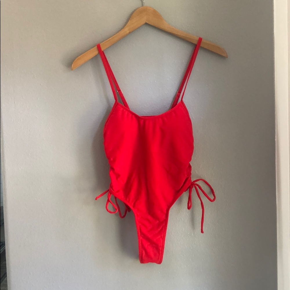 Red cheeky red one piece